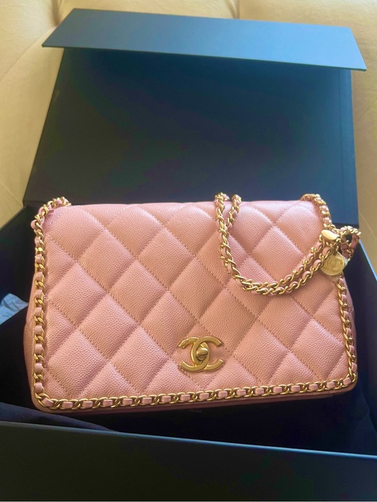 CHANEL Handbags - Rare 🌸Chanel Pink Caviar all chain around the Bag